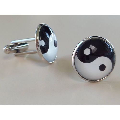 Boutons De Manchettes En Forme De Yin Et Yang De Couleurs Blanche Et Noire Pour Du Style ...
