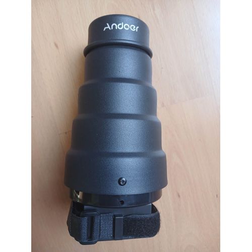 ANDOER Snoot Conique avec Grille en Nid d'abeille et 5 Pièces Filtres de Gel de Couleur