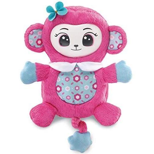 Peluche Interactive - Singe Rose - Sonore Et Lumineux - Monki Pop