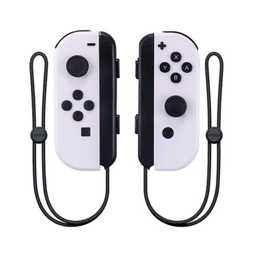 Manettes Pour Nintendo Switch, Paire De Manettes De Jeux Compatibles Joy-Con Nintendo Switch -Support Pour Anneaux De Fitness - Yuanbest - Blanc