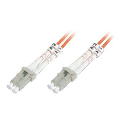 DIGITUS - Cordon de raccordement - LC multi-mode (M) pour LC multi-mode (M) - 2 m - fibre optique - 50 / 125 microns - OM2 - sans halogène - orange