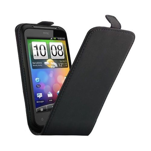 Etui A Rabat Htc Sensation Noir Black Folio Cuir Simili (Tpu)