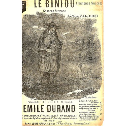 Le Biniou. Emile Durand.A15