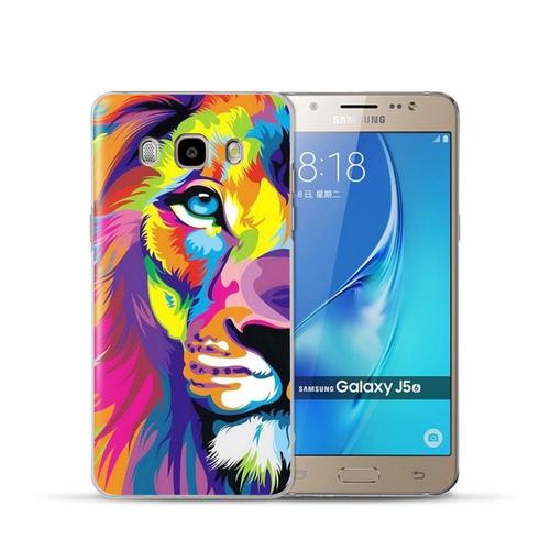 Coque Case Samsung Galaxy J5 2016 Le Roi Lion Painting Silicone Souple (Tpu)