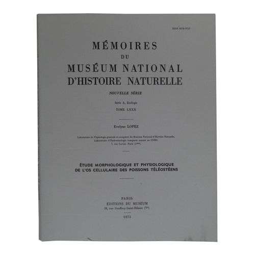 Étude Morphomogique Et Physiologique De L'Os Cellulaire Des Poissons Téléostéens