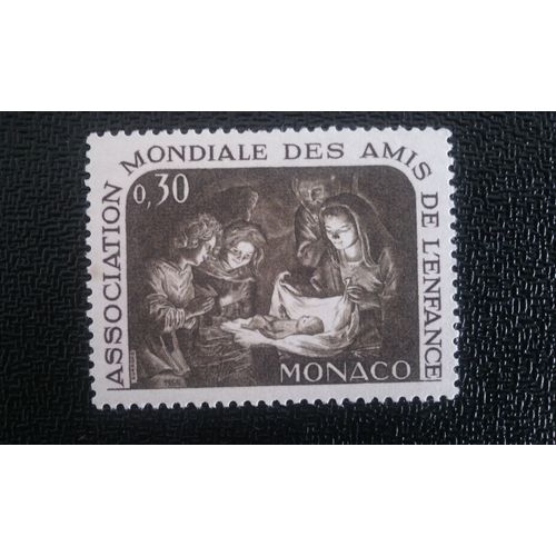 Timbre Monaco ( Yt 688 ) 1966 "Naissance Du Christ", Peinture De Gerrit Van Honthorst