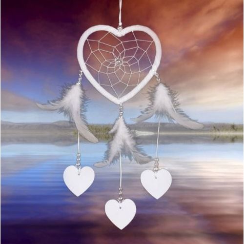 Attrape Reves Blanc Pur Amour Coeur Doux Reves Indien Perles Plumes A Suspendre Velours Top Qualite Rakuten