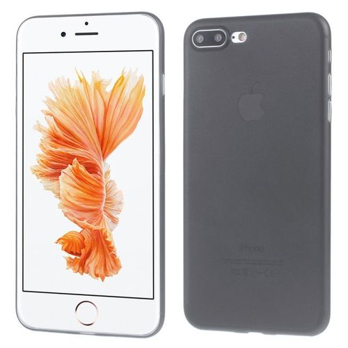 Coque Iphone 7 Plus (5"5) Ultra Fine Noir Semi-Transparente Silicone Rigide (Tpu)