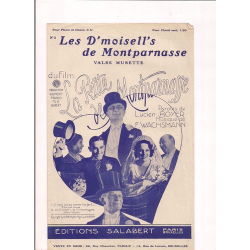 Les D'moisell's De Montparnasse - Valse Musette Chantée Par Lucien Galas - N°2 Du Film "La Petite De Montparnasse"