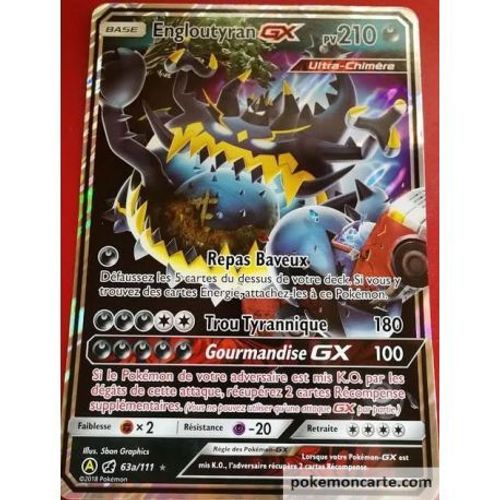 Carte Pokémon 63a/111 Engloutyran Gx Jumbo Promo
