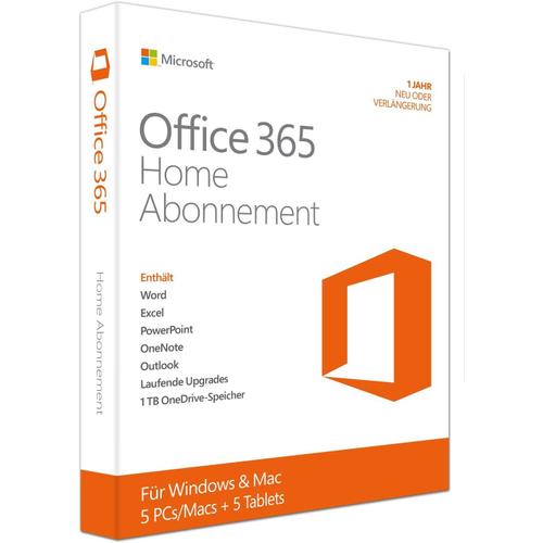 Microsoft Office 365 Home - Licence D'abonnement (1 An) - Jusqu'à 6 Utilisateurs - Esd - 32/64-Bit, Click-To-Run - Win, Mac - All Languages - Zone Euro)