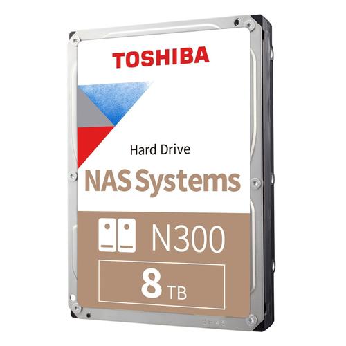 Toshiba N300 NAS - Disque dur - 8 To - interne - 3.5" - SATA 6Gb/s - 7200 tours/min - mémoire tampon : 256 Mo
