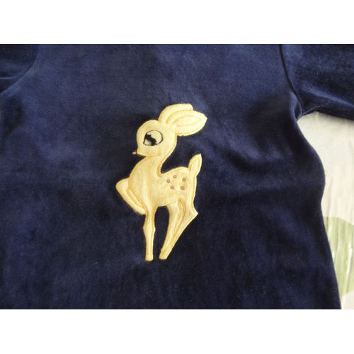 Pyjama Velours Bleu - 12 Mois