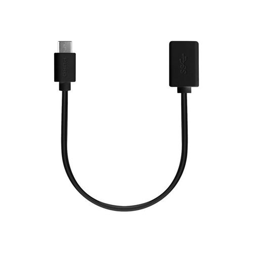 Puro - Adaptateur USB - 24 pin USB-C (M) reversible pour USB type A (F) - USB 3.1 - 2 A - 20 cm - noir