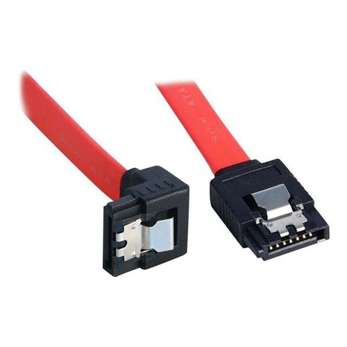 Lindy - Câble SATA - Serial ATA 150/300 - SATA (F) pour SATA (F) - 50 cm - connecteur à 90°, verrouillé, connecteur à angle droit