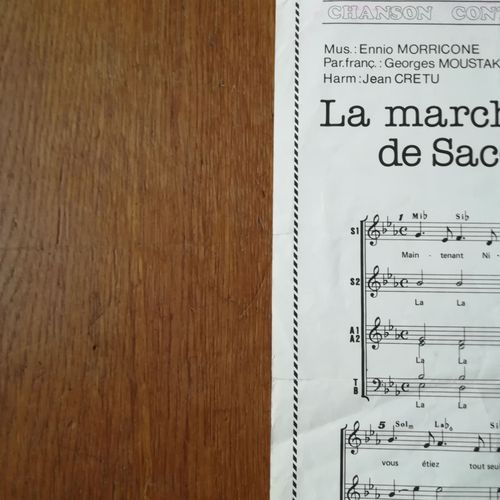 Ennio Morricone, La Marche De Sacco Et Vanzetti, Arrangement Pour 6 Voix