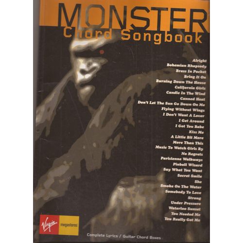 Monster Chord Songbook - Complete Lyrics - Guitar Chord Boxes