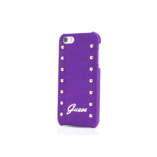 Coque Case Iphone 5 5 Se Guess Studded Collection Violet Silicone Rigide (Tpu)