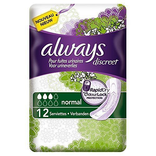 Always 12 Serviettes Discrete Pour Fuites Urinaires - Lot De 2 