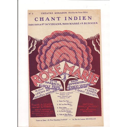 Chant Indien - Operette Rose Marie