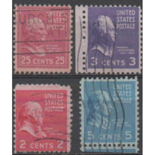 Etats-Unis:Lot De 4 Timbres.