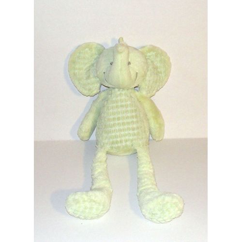 Doudou Elephant Tex Baby Vert Clair Peluche Elephant Grand Modele 45 Cm