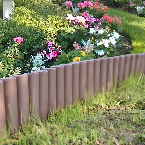 [Casa.Pro] Kit De 10 Palissade Marron Avec Longueur Totale 270cm
