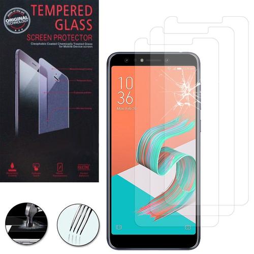 Pour Asus Zenfone 5 Lite Zc600kl 6.0" (2018): Lot / Pack De 3 Films De Protection D'écran Verre Trempé