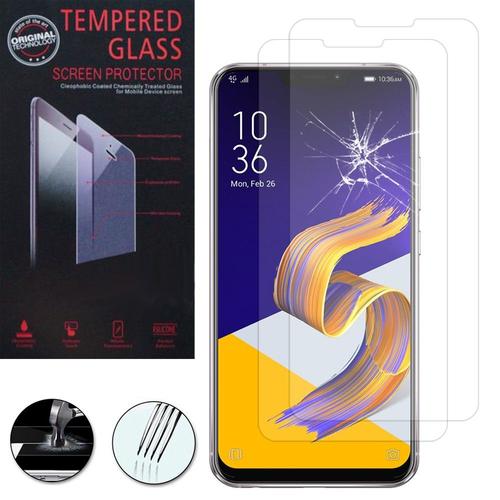 Lot / Pack De 2 Films Verre Trempé Pour Asus Zenfone 5 Ze620kl/ Zenfone 5z Zs620kl 6.2" Protection D'écran