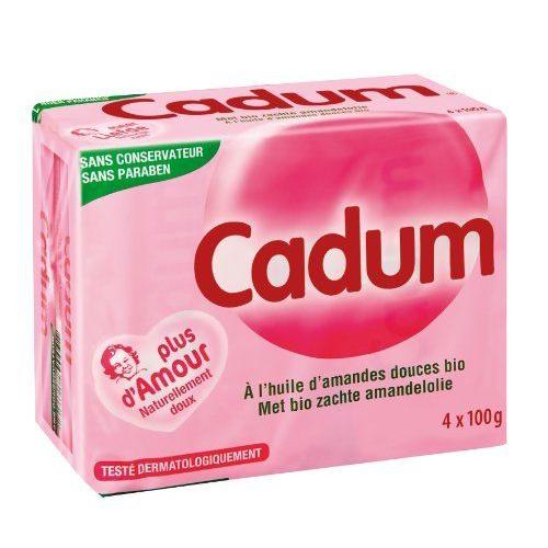 Cadum Lot De 4 Savons De Toilette Bio - Parfum Aux Amandes Douces - 100 G 