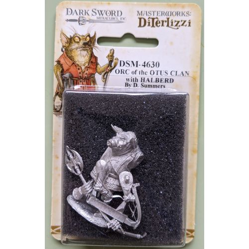 Figurine Orc Dark Sword Miniatures Masterworks Diterlizzi 2019 - Dsm-4630 Orc Of The Otus Clan With Halberd By D. Summers - Pour Jeux De Rôles Donjons Et Dragons D&d Ad&d Warhammer