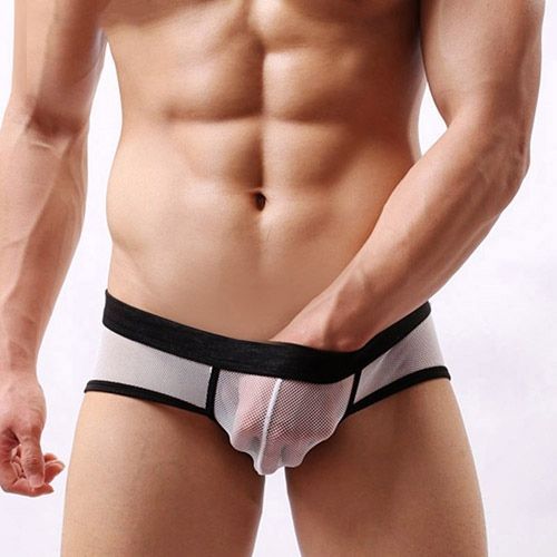 Slip String Noir Blanc M L Xl Transparent Homme Thong Man Underwear