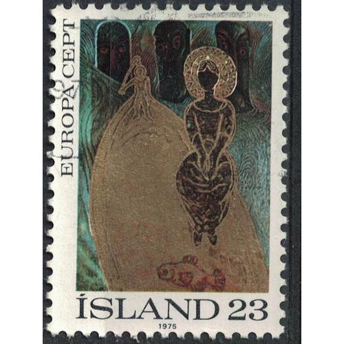 Islande 1975 Oblitéré Used Europa Cept Paintings Peinture Art