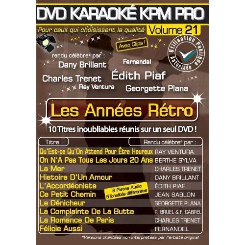 Dvd Karaoké Kpm Pro - Vol. 21 : Les Années Rétro