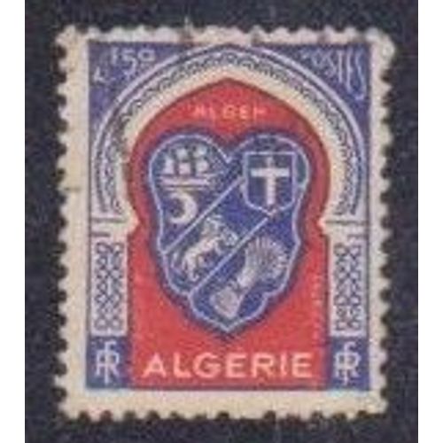 Timbre DAlgérie (Département Français) N°264 Y&t 4,50 F Outremer Et Rouge Armoirie D'alger