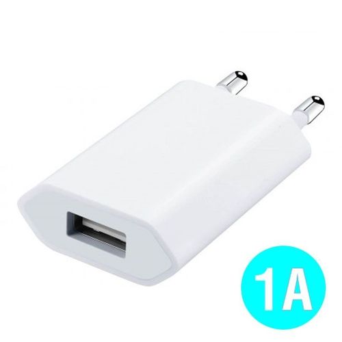 Chargeur Adaptateur Secteur Usb 1a Blanc Pour Samsung Galaxy A8 Plus (2018)