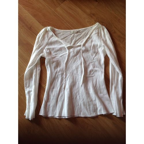 Tunique Stradivarius Coton 38 Blanc