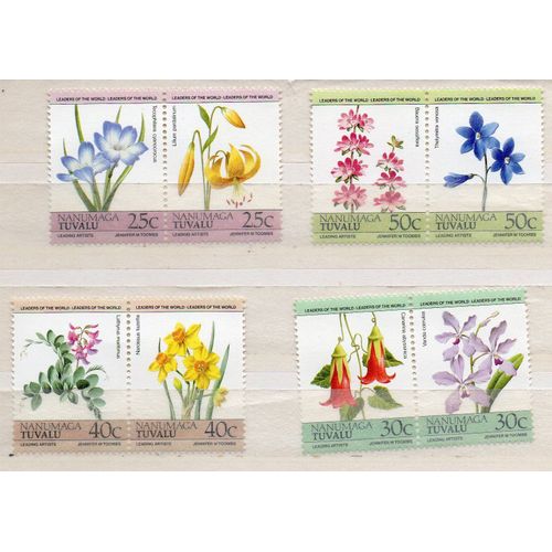 Tuvalu (Nanumaga)- Série De 8 Timbres Neufs- Fleurs