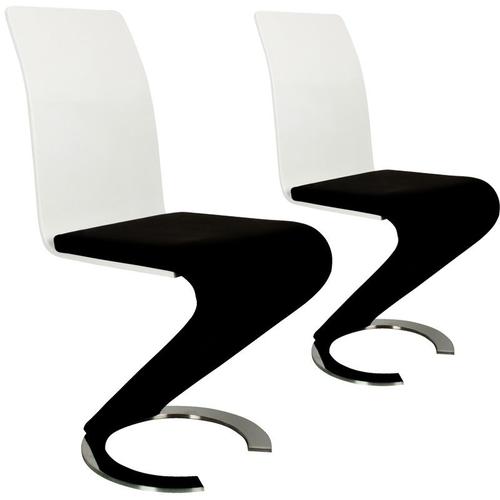 Chaise design pas chère mobilier pour stand noire ou blanche
