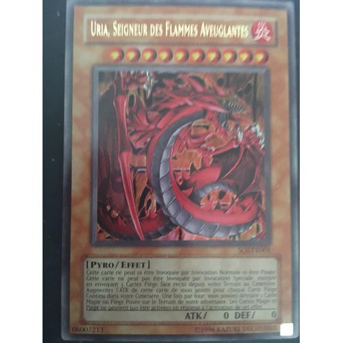 YuGiOh Protege Cartes Uria Seigneur des Flammes Aveuglantes