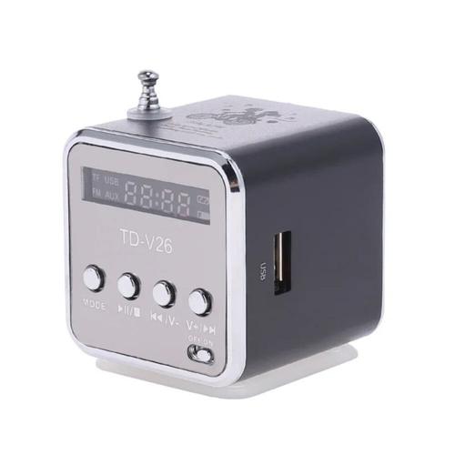 TD-V26 Mini Portable Son Haut-Parleur Carte TF FM Radio AUX Stéréo Lecteur de Musique Bluetooth Haut-Parleur