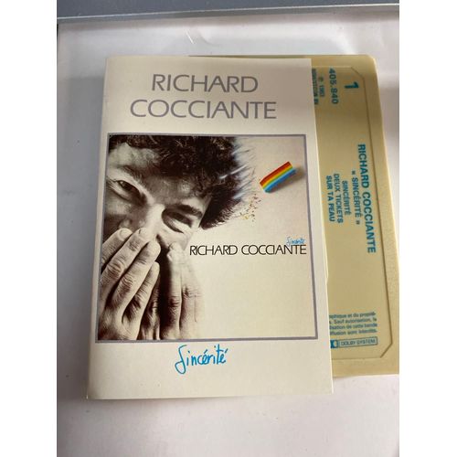 Richard Cocciante Sincerite Cassette Audio