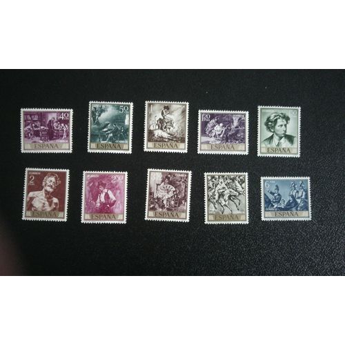 Timbre Espagne ( Yt 1507 A 1516 ) 1968 Peintres - Mariano Fortuny