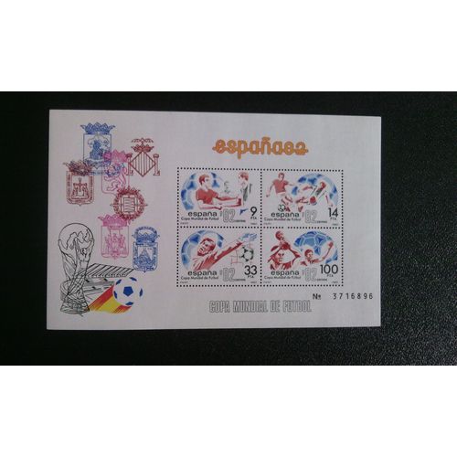 Timbre Espagne ( Yt Bf 32 ) 1982 Coupe Du Monde De Football Espagne '82