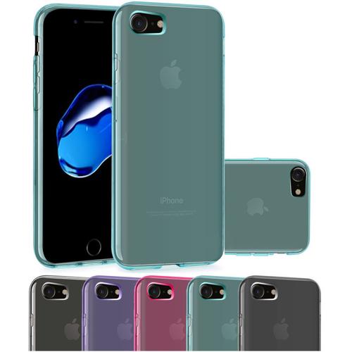 Housse Apple Iphone 8 (4.7) Etui Housse Coque De Protection Ultra Fine Silicone Tpu Gel [Jelly - Bleu Lagon] - Advansia