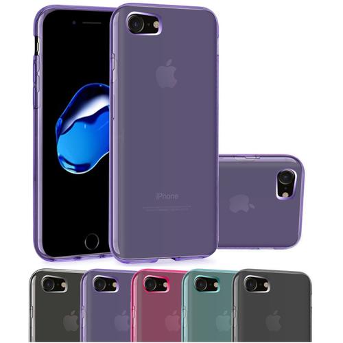 Housse Apple Iphone 8 Plus (5.5) Etui Housse Coque De Protection Ultra Fine Silicone Tpu Gel [Jelly - Violet] - Advansia