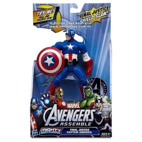 Marvel Avengers Mighty Battlers : Figurine Captain America Assemble