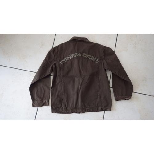 Blouson O'Kids Veste Courte Coton 10 Ans Marron