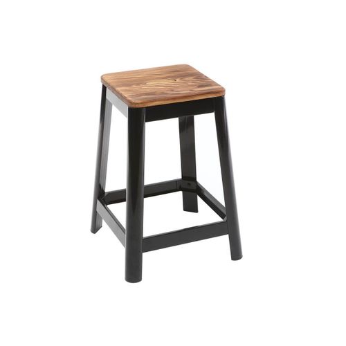 Tabouret De Bar Industriel Noir 65 Cm Nick