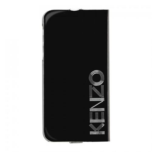 Etui A Rabat Iphone 5 5s Se Kenzo Folio Cover Noir Smartcase Texture Glossy